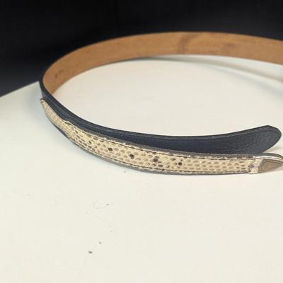 Nocona Brand Leather Belt Size 46 & Black Belt Size 44