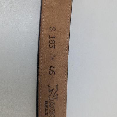 Nocona Brand Leather Belt Size 46 & Black Belt Size 44