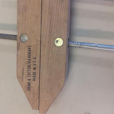 Vintage Woodworking Gluing Clamp Hand Screw Wood Clamps