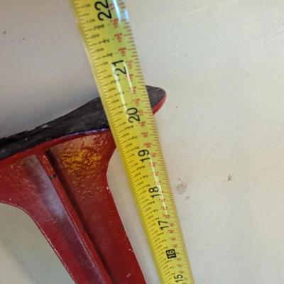 Red Metal Cast Iron Cobbler Shoe Set