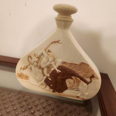 Ceramic Bisque Native American Decanter