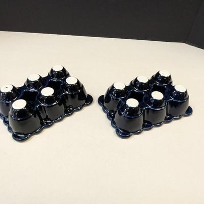 Navy Blue Ceramic Egg Holder