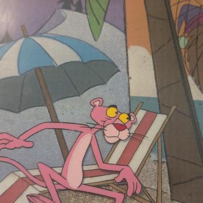 Vintage Pink Panther Animation Cel Framed 11 1/2" x 14 3/4"