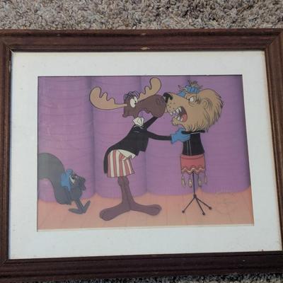 Universal Studios Super-Cel Rocky & Bullwinkle LE w/ COA 11 1/4" x 6"