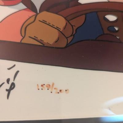 Hand Painted Cel Signed In Japanese By Ippei Kuri Numbered Speed Racer 15 1/2" x 19 1.2"