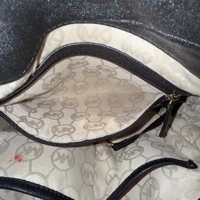 Authentic Michael Kors Hamilton Large Satchel - Black Pebbled Leather