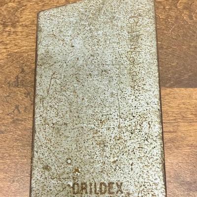 Sale Photo Thumbnail #561: All drill bits are used, some sizes are missing.  Box has slight corrosion on the outside, but is in solid condition.