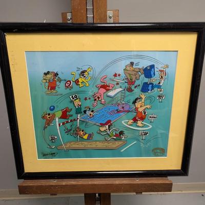 Rare LE Animation Art Hanna-Barbera-thon 13 1/2" x 16 1/2" w/ COA Sani-Cel
