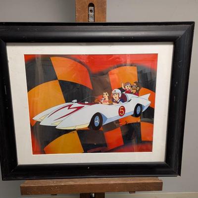 Speed Racer Peter Fernandez & Corinne Orr Signed Seri-cel 24 1/2" x 20"
