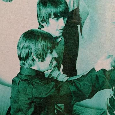 Rare The Beatles In Las Vegas Visit w/ Chips From Vintage Casinos 32" x 28"