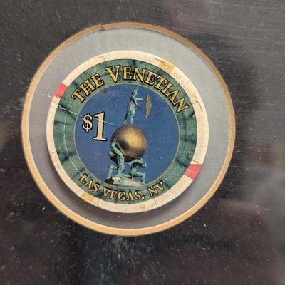 Rare The Beatles In Las Vegas Visit w/ Chips From Vintage Casinos 32" x 28"