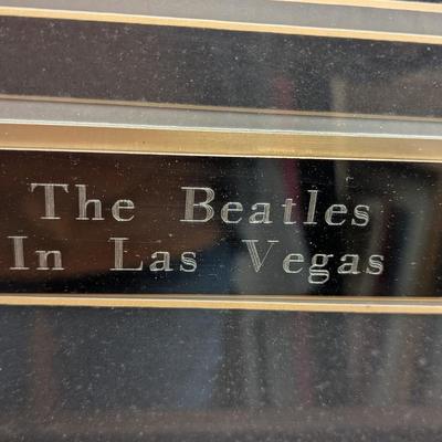 Rare The Beatles In Las Vegas Visit w/ Chips From Vintage Casinos 32" x 28"