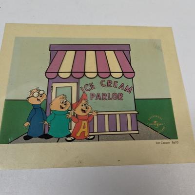 Universal Studios LE Super Cel Alvin & The Chipmunks 8" x 10"