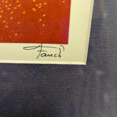 Interior With Cocteau Limited Edition Artist Proof Seriolithograph By Fanch Ledan EA 189/200 27 3/4" x 27 3/4"