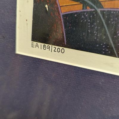 Interior With Cocteau Limited Edition Artist Proof Seriolithograph By Fanch Ledan EA 189/200 27 3/4" x 27 3/4"