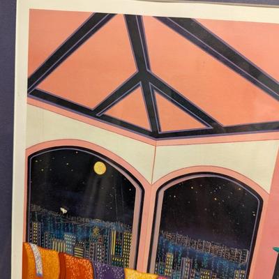 Interior With Cocteau Limited Edition Artist Proof Seriolithograph By Fanch Ledan EA 189/200 27 3/4" x 27 3/4"