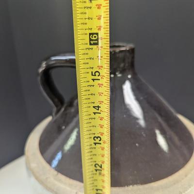 Antique Salt Glazed Brown Pottery Jug #1