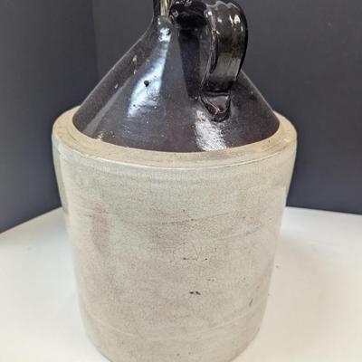 Antique Salt Glazed Brown Pottery Jug #1