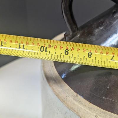 Antique Salt Glazed Brown Pottery Jug #1