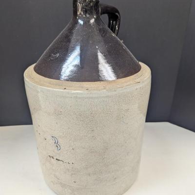 Antique Salt Glazed Brown Pottery Jug #1