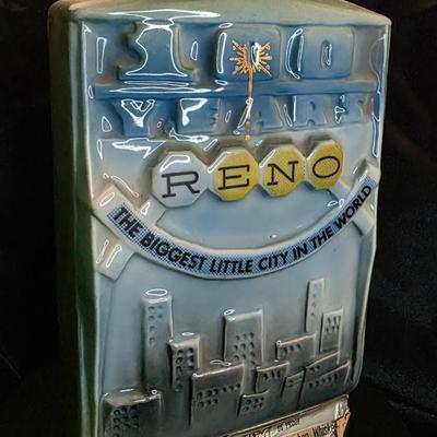 Vintage 1968 Jim Beam “Reno 100 Years” Regal China Decanter – Centennial Commemorative Whiskey Bottle | “Biggest Little City” Collector’s...