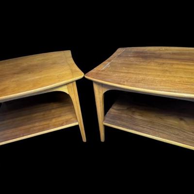 Sale Photo Thumbnail #8: These end tables are solidly constructed. The maker is unknown, but most likely Danish. There is age related wear, including some stains on the surface of each. They may have been refinished at some point. Measurement: 27.5”W x 26”L x 20”H (each). [