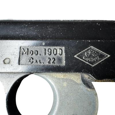 Sale Photo Thumbnail #28: This pistol is .22 caliber and shoots blanks. It was originally sold as a tear gas pistol. It includes one cartridge, the original box, and paperwork. Not tested. [KD]