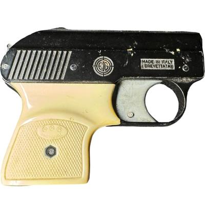 Sale Photo Thumbnail #29: This pistol is .22 caliber and shoots blanks. It was originally sold as a tear gas pistol. It includes one cartridge, the original box, and paperwork. Not tested. [KD]