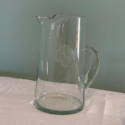 Monogrammed Pitcher & Highball Glasses (K-SF)