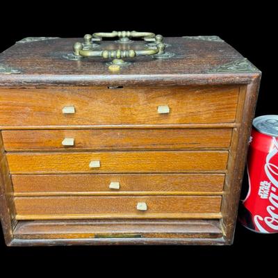 Sale Photo Thumbnail #196: Includes 144 ivory and bamboo tiles, counting tiles, and dice, in a five-drawer dovetailed wood box. Measurement: 9.5”L x 7”W x 7.5”H (box). Pre-auction estimate: $250-$350. **Winning bidder must present valid Florida ID at local auction pickup.** [