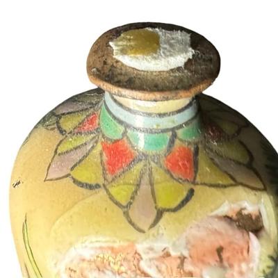 Sale Photo Thumbnail #213: Total of nine pieces. Porcelain, glass, and more. One has silver accents. Most have age related wear, including chips and paint loss. Pre-auction estimate: $100-$200. [MA]