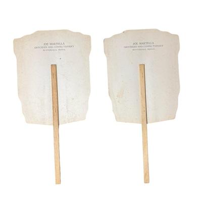 Sale Photo Thumbnail #229: Two fans. One fan is signed by notable illustrator William Haskell Coffin, and the other has a nautical scene. Each is intact, with minimal age related wear. Measurement: 14”L (approximate). [LD]