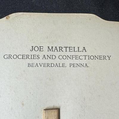 Sale Photo Thumbnail #230: Two fans. One fan is signed by notable illustrator William Haskell Coffin, and the other has a nautical scene. Each is intact, with minimal age related wear. Measurement: 14”L (approximate). [LD]