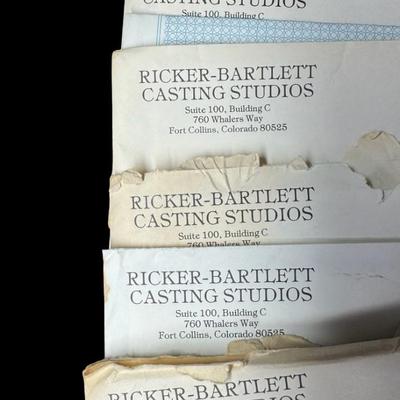 Sale Photo Thumbnail #266: NOS. Includes Rosie, Jon, Justin, Kathy, Mary Jo, and more. Total of seven pieces. There is storage related wear, with possible light patina. Measurement of tallest: 4.5”H. [SR]