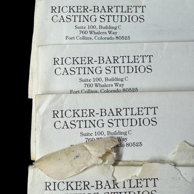 Sale Photo Thumbnail #272: NOS. Includes Kobie with Rover on Horse I, Little Al, Ambrose, Ray, and Danny. Total of five pieces. There is storage related wear, and some patina. Measurment of largest: 8.5”H. [SR]