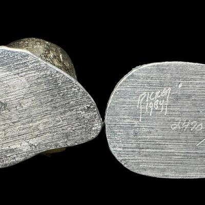 Sale Photo Thumbnail #278: NOS. Includes Danny, Dinah, Ray, Kathy, Sandy, and more. Total of seven pieces. The little girl with a book has a cracked leg. There is storage related wear with some patina. Measurement of tallest: 4.25”H. [SR]