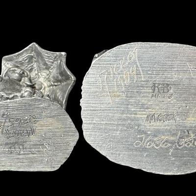 Sale Photo Thumbnail #305: NOS. Includes Jon, Ambrose, Peggy, Gary, Myra, show Rabbit “Lynn,” and Sandy. Total of seven pieces. There is storage related wear with some patina. Measurement of tallest: 6.5”H. [SR]