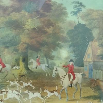 Framed Art Print Hunter and Hound