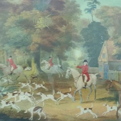 Framed Art Print Hunter and Hound