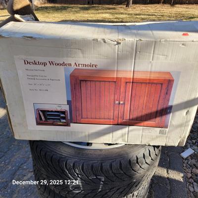Sale Photo Thumbnail #168: Box shows storage wear but cabinet is still in plastic.