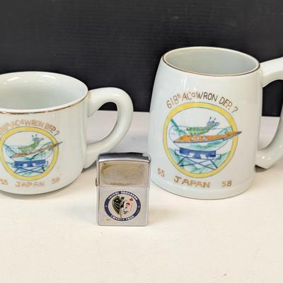 618 Aircraft Control and Warning Squadron Japan 55-58 Mugs & Patrol Squadron Twenty Four Zippo Lighter