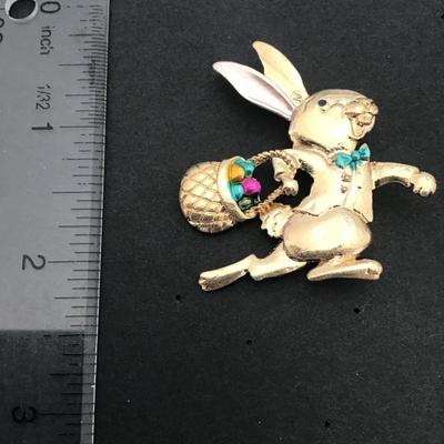 Sale Photo Thumbnail #135: Very cute Easter Bunny brooch 
Please see attached photos