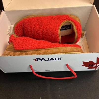 Pajar High Pile Fleece Slippers Red 40