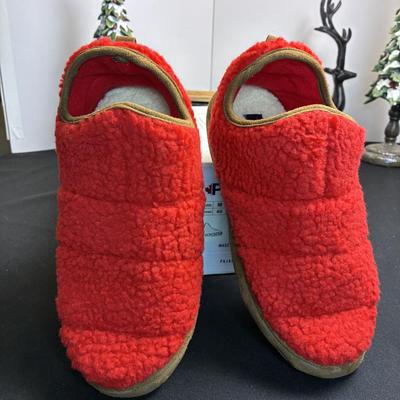 Pajar High Pile Fleece Slippers Red 40