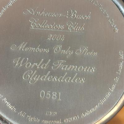 Anheuser-Busch Collectors Club 2004 Members Only Stein World Famous Clydesdales w/ Box