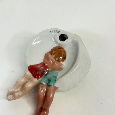 LOT 17: Vintage Japanese Porcelain Dog Ash Trays, Lusterware Pieces & More