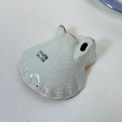 LOT 17: Vintage Japanese Porcelain Dog Ash Trays, Lusterware Pieces & More