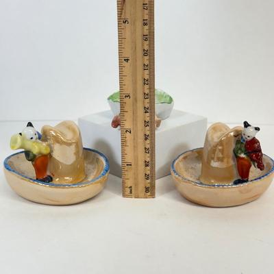 LOT 17: Vintage Japanese Porcelain Dog Ash Trays, Lusterware Pieces & More