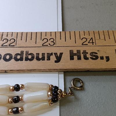 LOT 21: Vintage Native American Shell Necklace with Carved Mother of Pearl Statement Necklace- from estate of a Native American Jewelry...