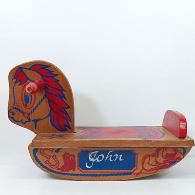 LOT 27: Vintage Chadwick-Miller Rocking Horse, 1967 Fisher Price Pocket Radio & More